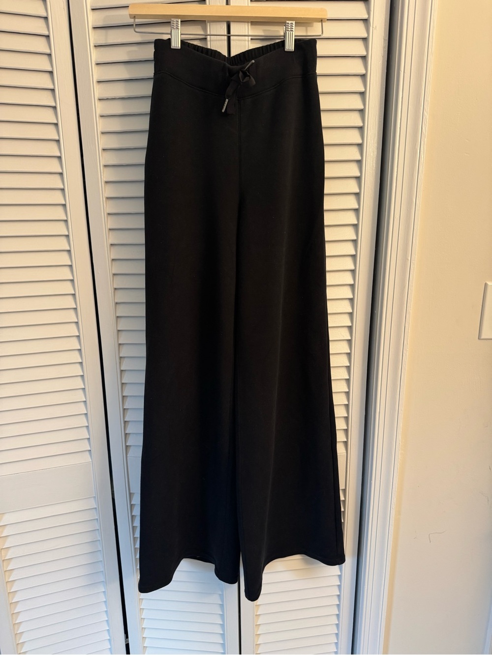 Spanx Air Essentials Black Wide Leg Drawstring Pants - TALL